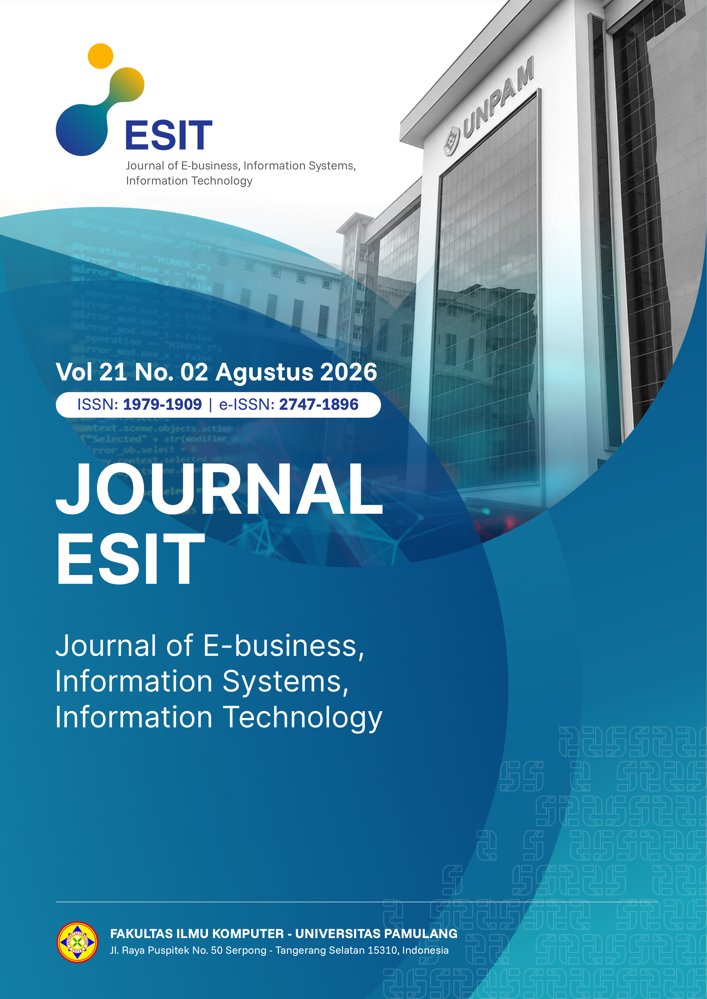 					View Vol. 21 No. 2 (2026): Jurnal Esit (E-Bisnis, Sistem Informasi , Teknologi Informasi)
				