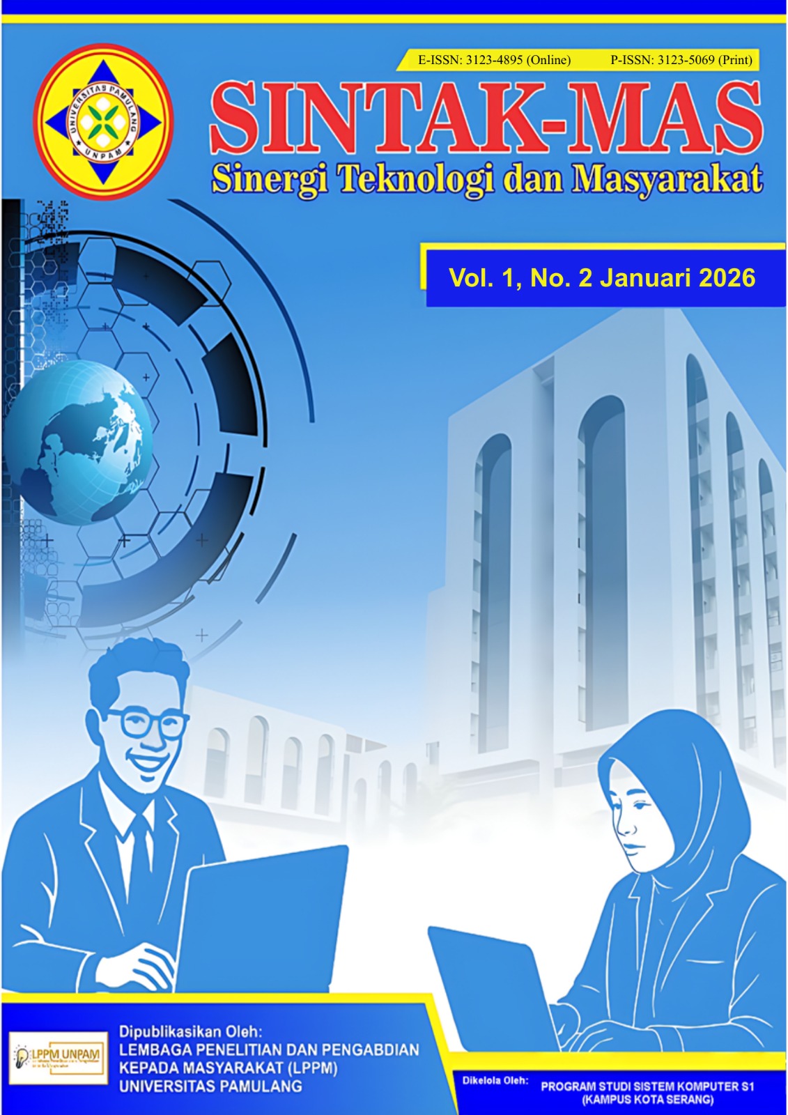 					View Vol. 1 No. 2 (2026): SINTAK-MAS Sinergi Teknologi dan Masyarakat
				