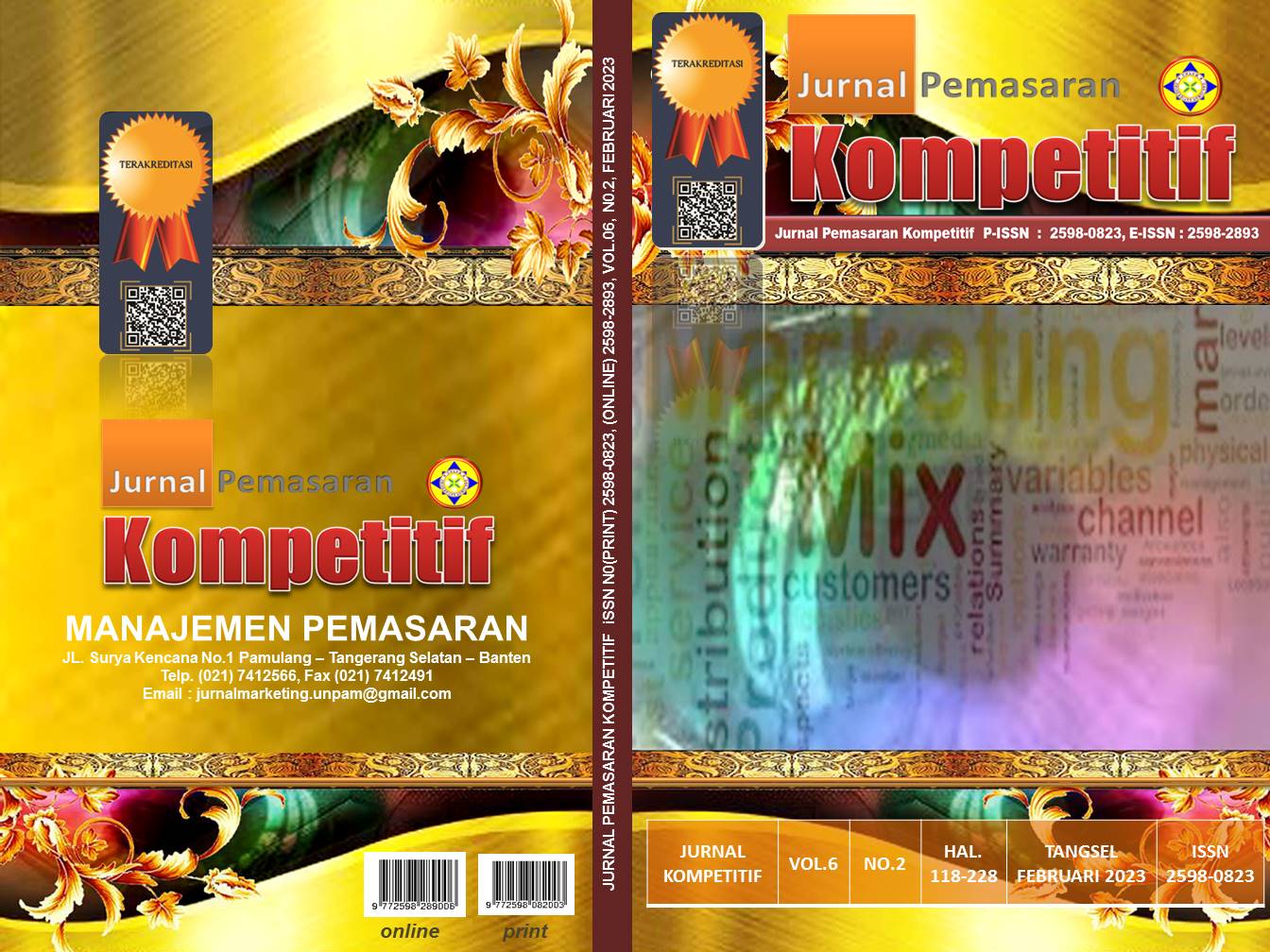 					View Vol. 7 No. 3 (2024): Jurnal Pemasaran Kompetitif
				