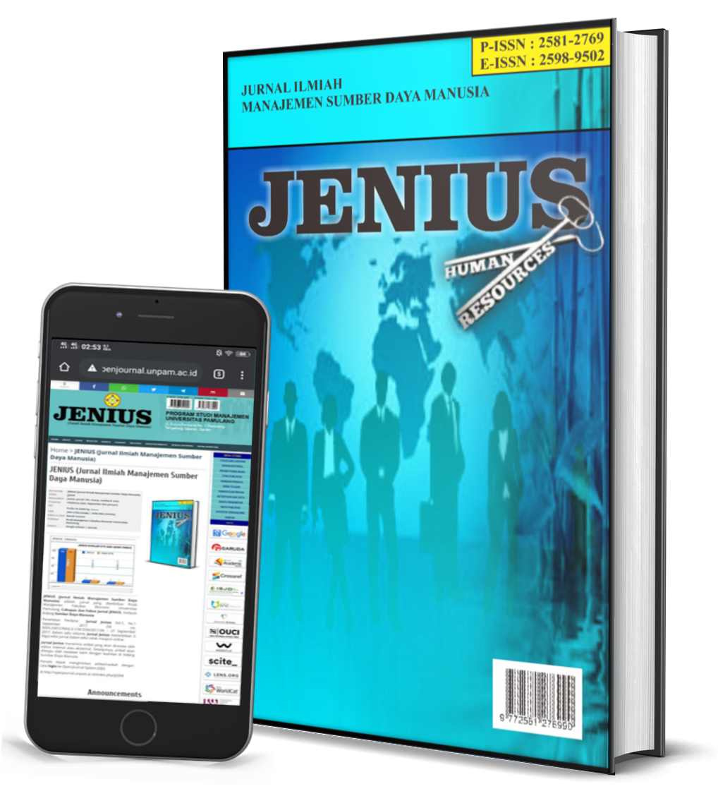 					View Vol. 8 No. 1 (2024): JENIUS (Jurnal Ilmiah Sumber Daya Manusia)
				