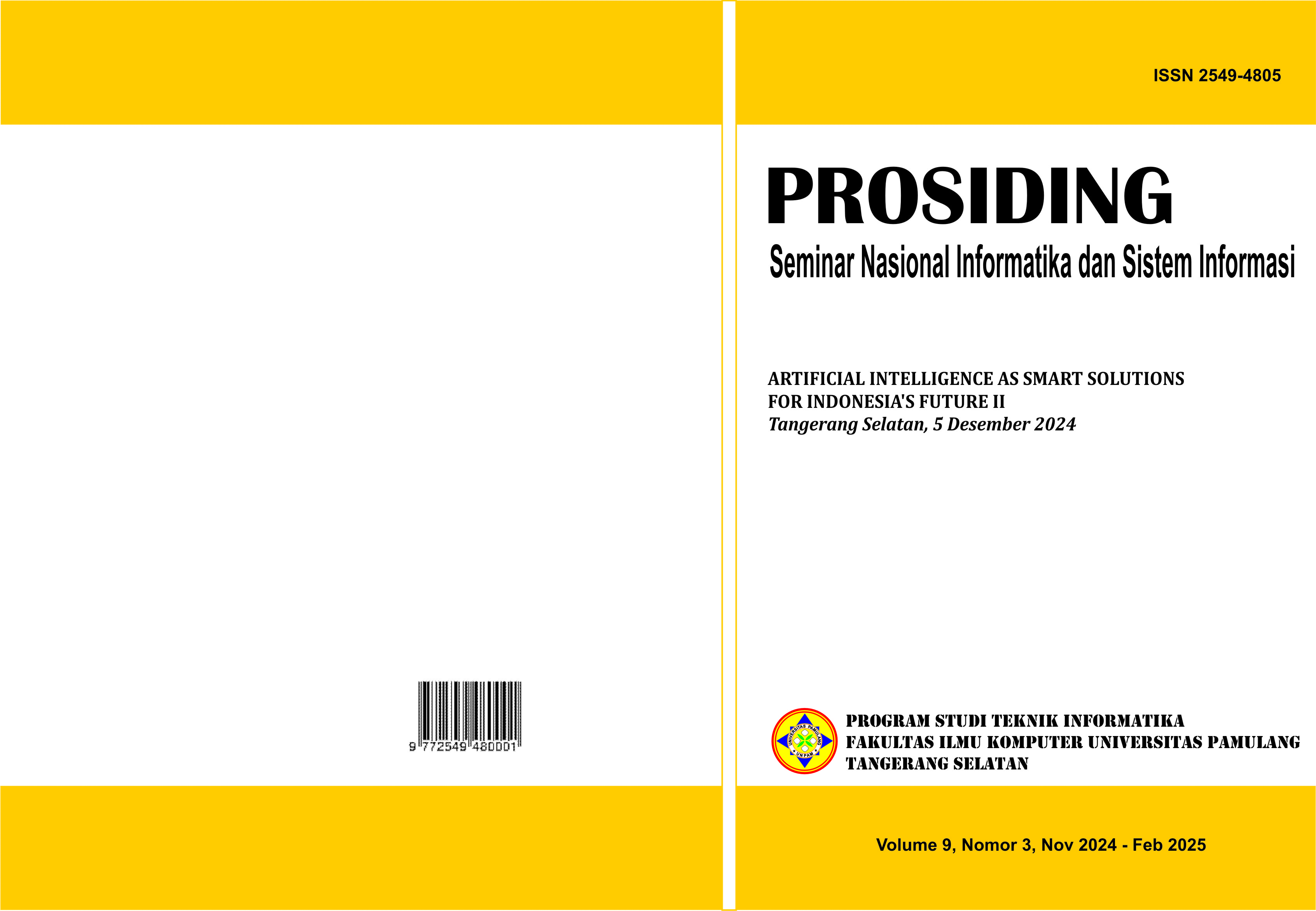 					View Vol. 9 No. 3 (2024): Artificial Intelligence as Smart Solutions for Indonesia’s Future II
				