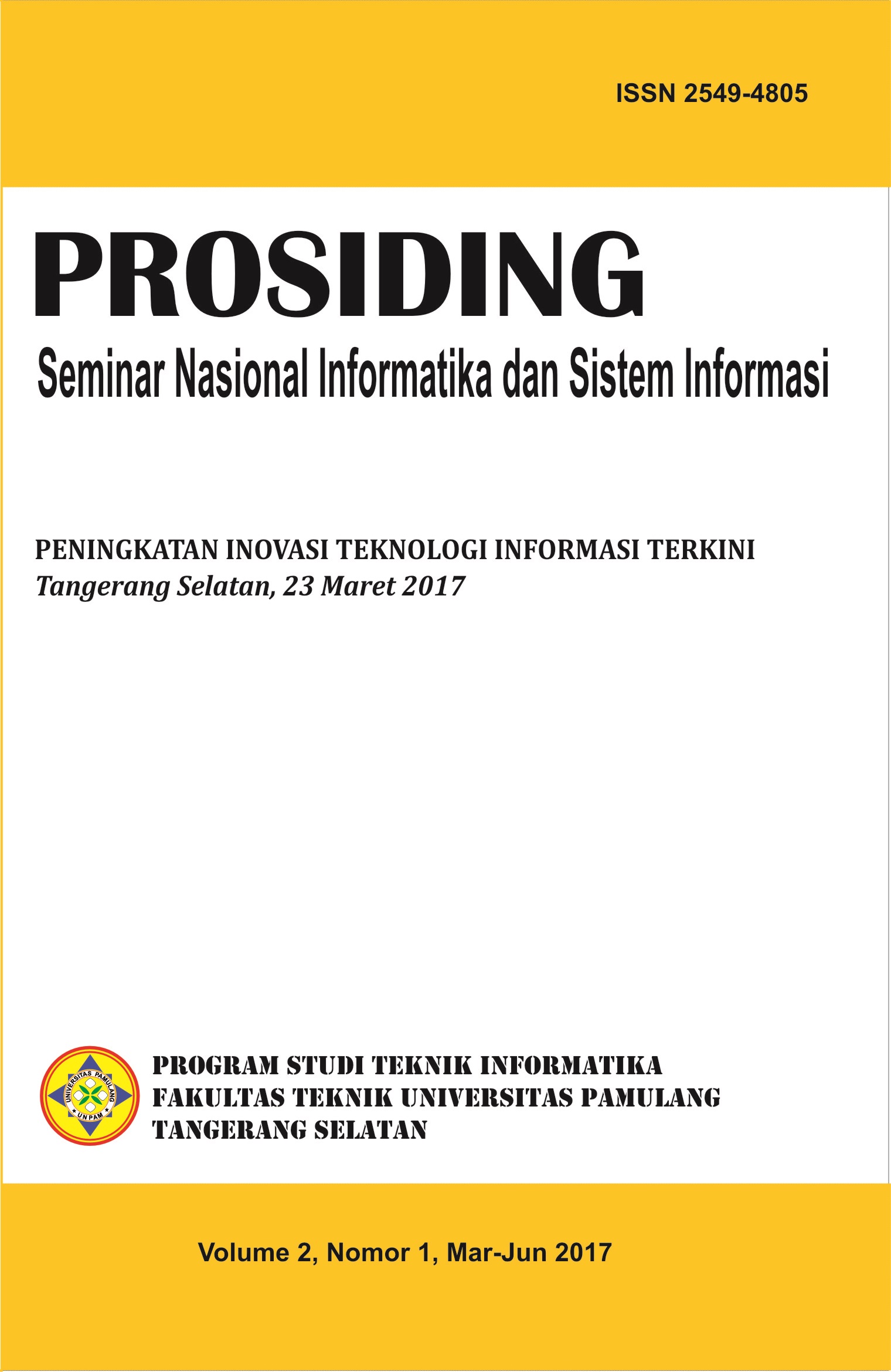 Vol.2 No.1 : Peningkatan Inovasi Teknologi Terkini