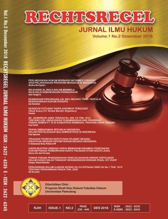 					View Vol. 7 No. 1 (2024): Rechtsregel : Jurnal Ilmu Hukum
				