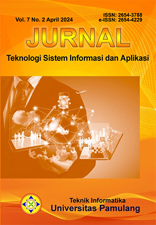 Jurnal Teknologi Sistem Informasi dan Aplikasi Vol. 7 No. 2 April 2024