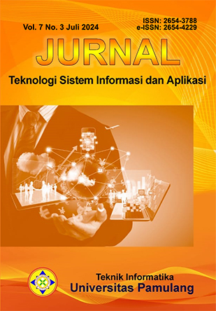 Jurnal Teknologi Sistem Informasi dan Aplikasi Vol. 7 No. 3 Juli 2024