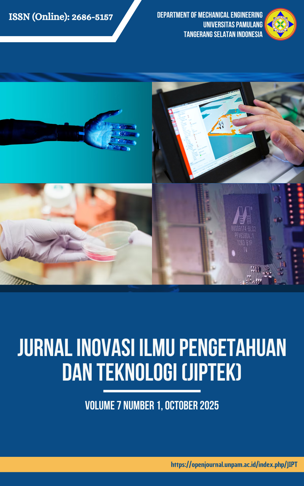 					View Vol. 7 No. 1 (2025): Jurnal Inovasi Ilmu Pengetahuan dan Teknologi (JIPTEK)
				